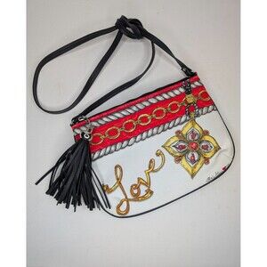 Brighton Glitter and Go Crossbody Pouch Holiday Sketchbook Art Swingy Tassel